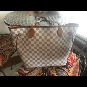 💯 Authentic Louis Vuitton Neverfull White MM